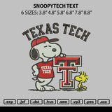 Snoopytech Text Embroidery File 6 sizes