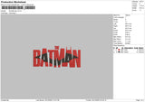 Batmantext 2412 Embroidery File 6 sizes