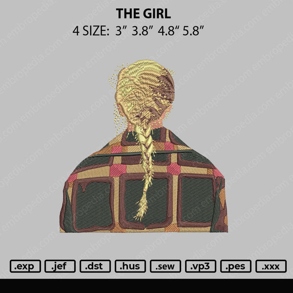 The Girl Embroidery File 4 size