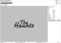 The Haunts Text Embroidery 2 Files