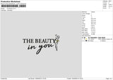 The Beauty Embroidery File 6 sizes