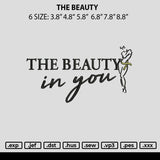 The Beauty Embroidery File 6 sizes