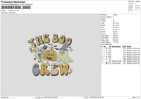 The Boo C Embroidery File 6 sizes