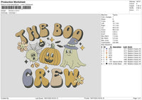 The Boo C Embroidery File 6 sizes