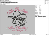 Cowboy Girl 02 Embroidery File 6 sizes