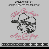 Cowboy Girl 02 Embroidery File 6 sizes