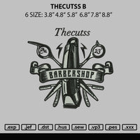 Thecutts B Embroider File 6 sizes