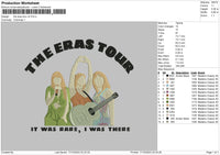 Ts Tour V2 Embroidery File 6 sizes