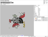 The North Face Mashroom Embroidery File 4 size