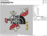 The North Face Mashroom Embroidery File 4 size