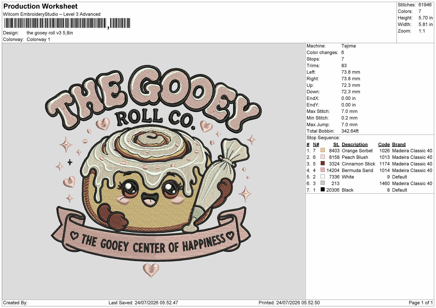 Gooeytext V3 Embroidery Machine Design File 6 sizes