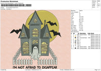 The Haunted Embroidery File 6 sizes