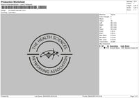 The Health Embroidery File 6 sizes