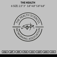 The Health Embroidery File 6 sizes