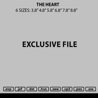 The Heart Embroidery File 6 sizes