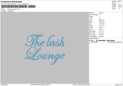 The last Louge Embroidery File 6 sizes