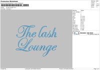 The last Louge Embroidery File 6 sizes