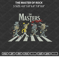 The Master Of Rock Embroidery File 6 sizes