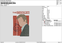 Mentalist Text Embroidery File 6 sizes