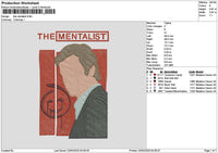 Mentalist Text Embroidery File 6 sizes