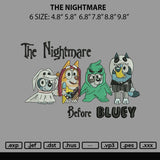 The Nightmare Embroidery File 6 sizes