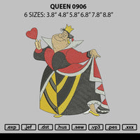 Queen 0906 Embroidery File 6 sizes
