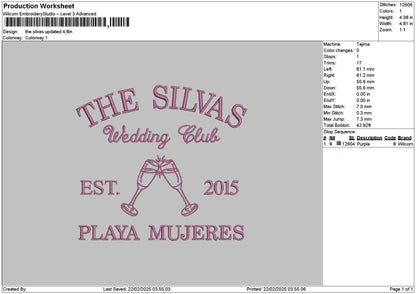 Playatext Embroidery File 6 sizes