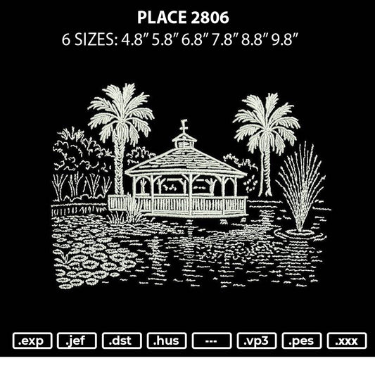 Place Outline Embroidery File 6 sizes