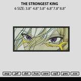 The Strongest King Embroidery File 6 sizes