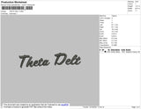 Theta Delt Embroidery File 4 size