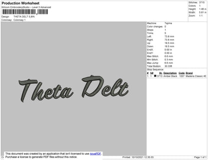 Theta Delt Embroidery File 4 size