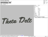 Theta Delt Embroidery File 4 size