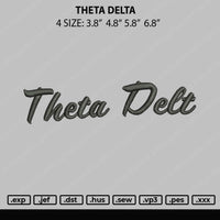 Theta Delt Embroidery File 4 size