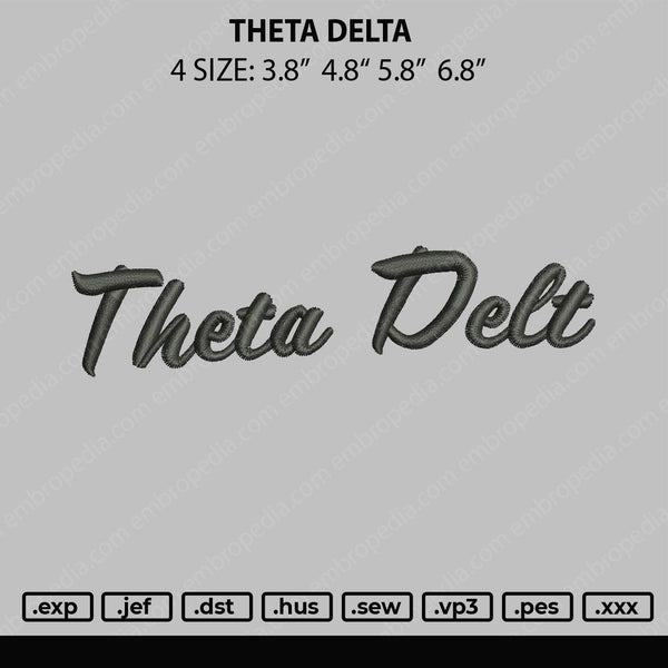 Theta Delt Embroidery File 4 size