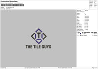 The Tile Guys Embroidery File 4 sizes