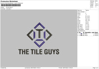 The Tile Guys Embroidery File 4 sizes