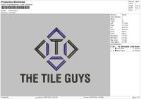 The Tile Guys Embroidery File 4 sizes