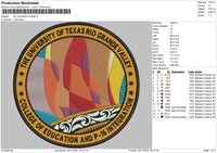 The University Of Texas Embroidery File 4 size