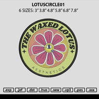 Lotuscircle01 Embroidery File 6 sizes