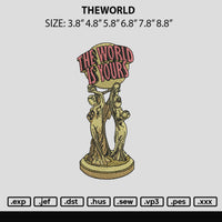 Theworld Embroidery File 6 sizes