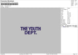 Youth Text 3D Embroidery File 6 sizes