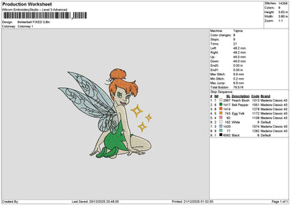 Thinkerbell 2112 Embroidery File 6 sizes