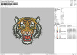 Tiger Head Embroidery File 4 sizes