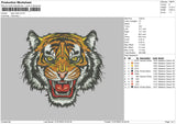 Tiger Head Embroidery File 4 sizes