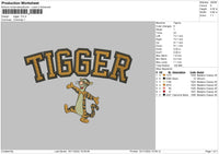 Tigger Embroidery File 6 sizes