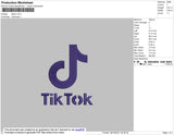 TikTok Embroidery File 4 size