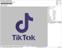 TikTok Embroidery File 4 size