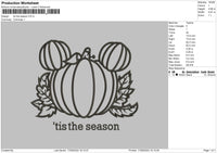 Tis The Season Embroidery File 5 sizes