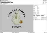 Spooky Ghost Drink Embroidery File 6 sizes