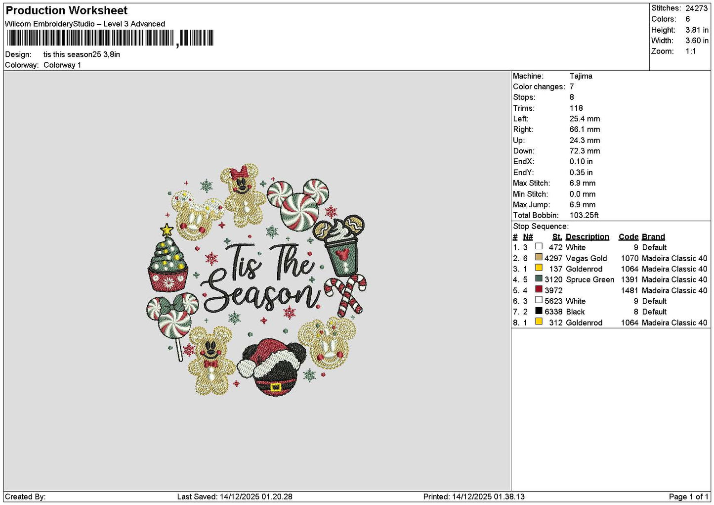 Seasontext 1412 Embroidery File 6 sizes